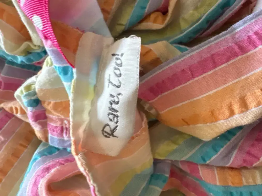 Rare Too! Girls Striped Butterfly Dress Size 4T